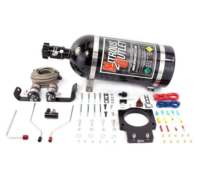 Nitrous Outlet 90MM - Fast Intake - 04-06 Gto Hardline Plate System - 50-200HP - 12LB Bottle