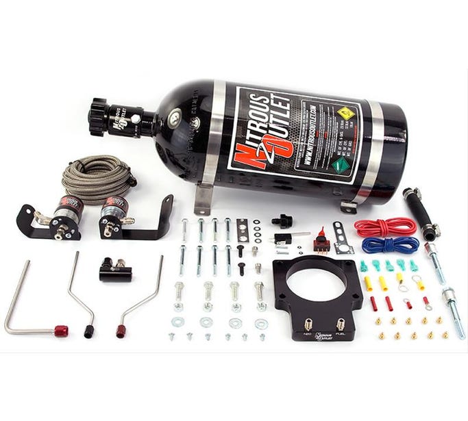 Nitrous Outlet 90MM - Fast Intake - 97-04 Corvette Hardline Plate System - 50-200HP - 10LB Bottle