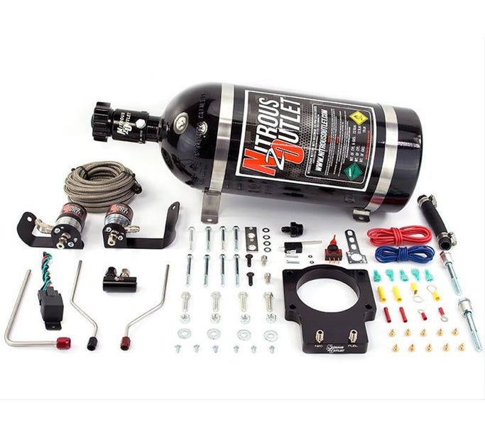 Nitrous Outlet 90MM - Fast Intake - 97-04 Corvette Hardline Plate System - 50-200HP - 12LB Bottle
