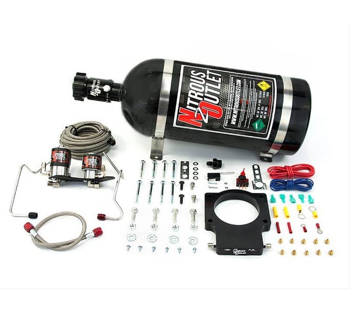 Nitrous Outlet 90MM 07-12 GM Truck Hardline Plate System - 50-200HP - 12LB Bottle