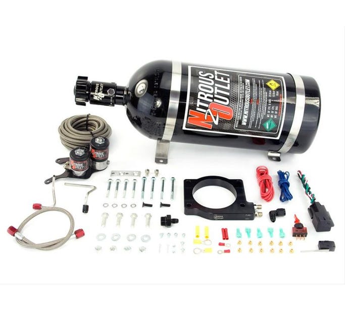 Nitrous Outlet 2014 LT1 Corvette Hardline Plate System - 50-200HP - 10LB Bottle