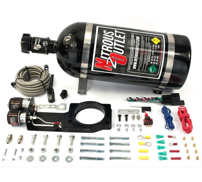 Nitrous Outlet 2014 LT1 Corvette Hardline Plate System - 50-200HP - 12LB Bottle