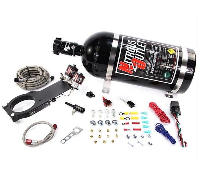 Nitrous Outlet 2016 Camaro 6TH GEN Hardline Plate System - 50-200HP - 10LB Bottle