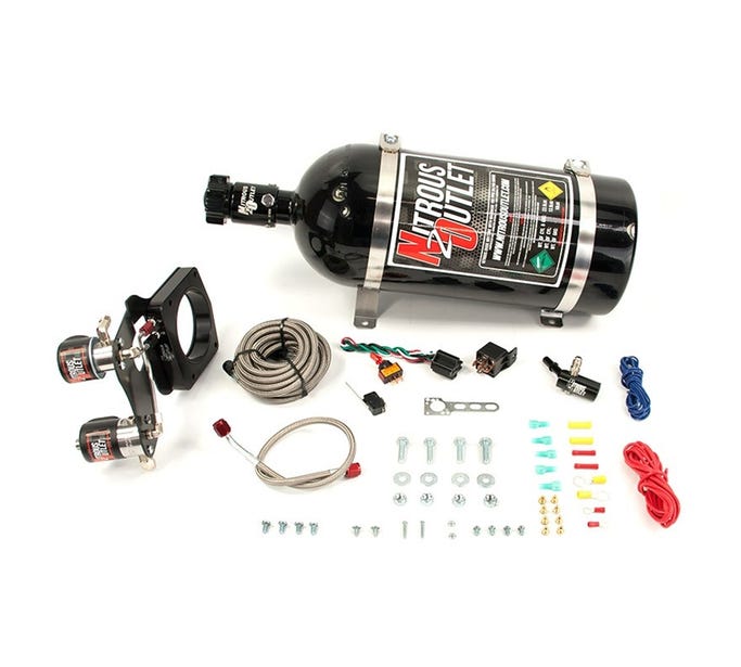 Nitrous Outlet 2014+ 6.2L Chevrolet Truck Hardline Plate System - 50-200HP- 10LB Bottle