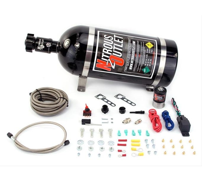 Nitrous Outletuniversal EFI Dry Single Nozzle System - 35-200HP - 10LB Bottle