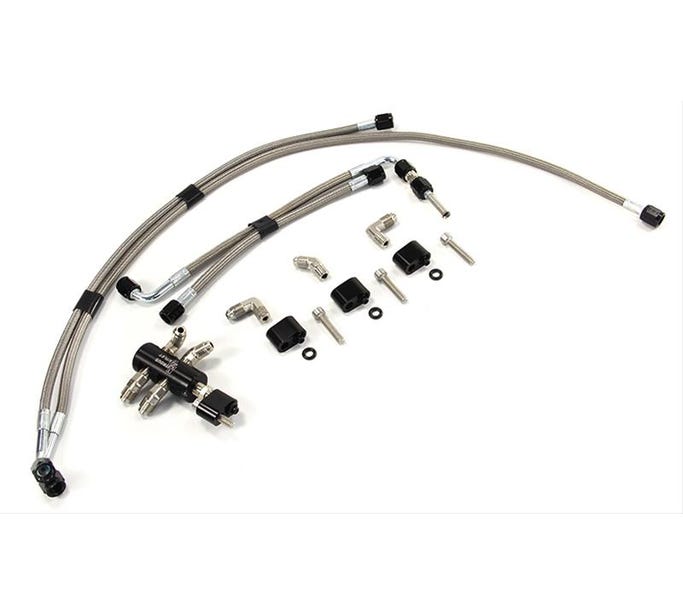 Nitrous Outlet Coolant Crossover Kit - Fast 92MM Intakes - Stainless Braided