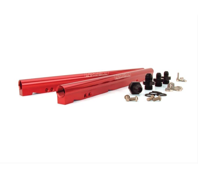 Fast Billet Fuel Rail Kit - for LSXR Intake - LS3/LS7 - Red