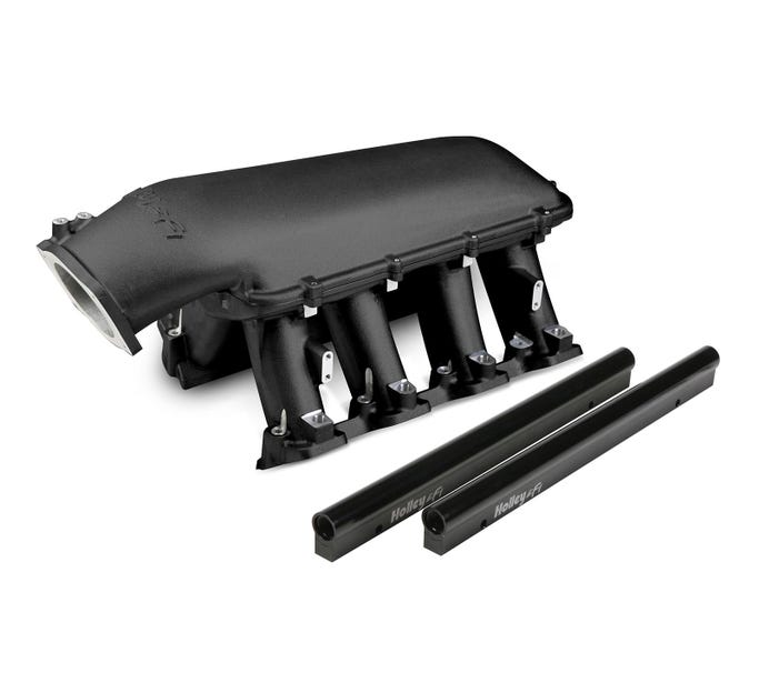 Black Holley Hi-ram Intake Manifold - 92MM - Cathedral Port