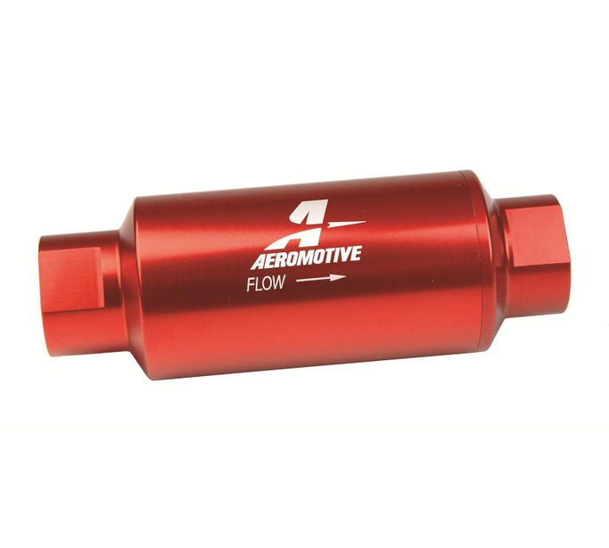Aeromotive - 10AN Fuel Filter - E85 - 5.5" Long - 100 Micron - Red - 12304