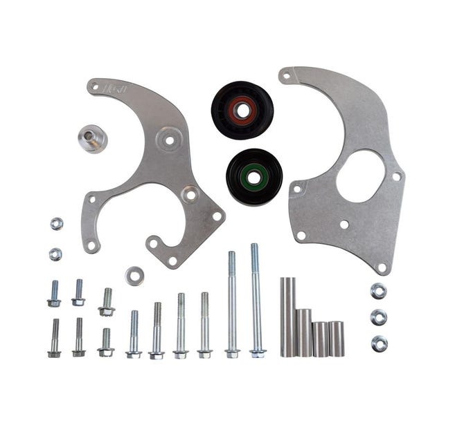 ICT Billet A/C Bracket Kit - Sanden 7176 - 98-02 Camaro/04-06 Gto Balancer - 551352-2
