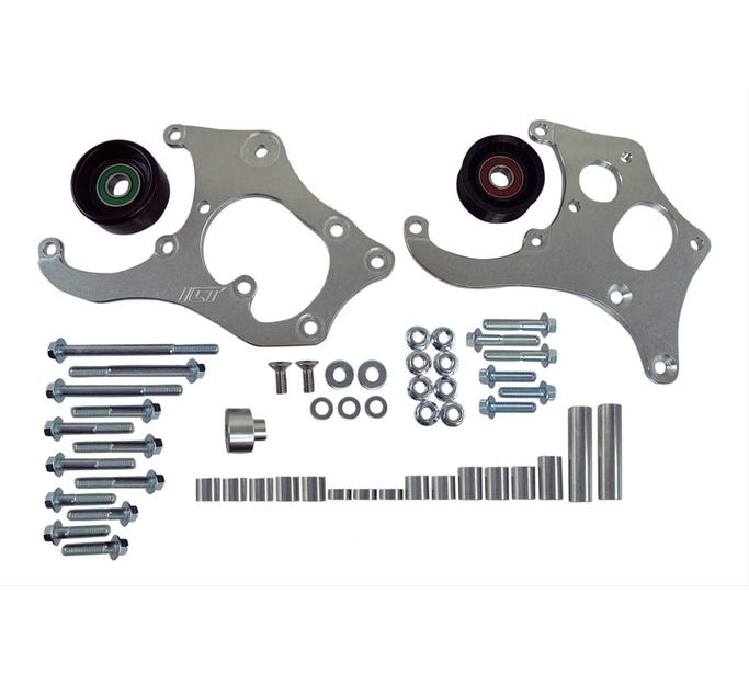 ICT Billet A/C Bracket Kit - Sanden 508 - C5/SS Sedan/G8/04-06 CTS-V Balancer - 551494X-1