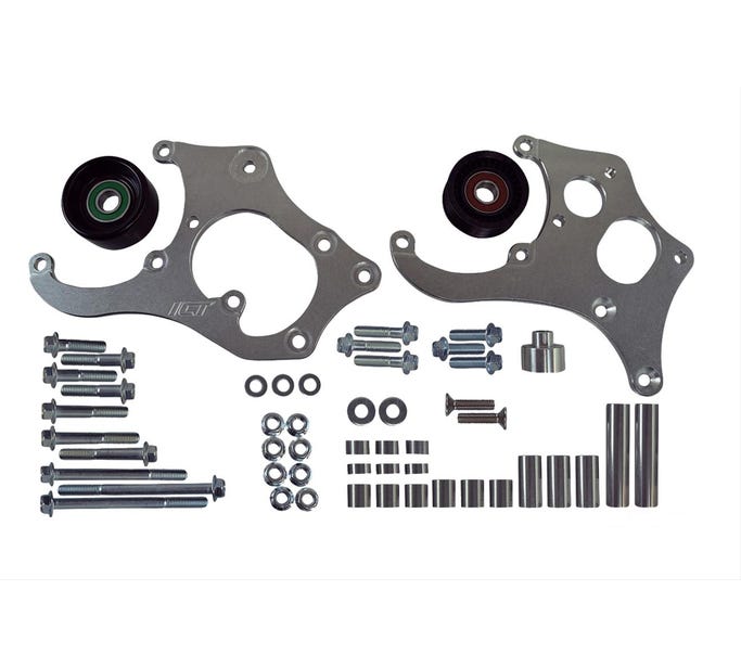 ICT Billet A/C Bracket Kit - Sanden 508 - 98-02 Camaro/04-06 Gto Balancer - 551494X-2