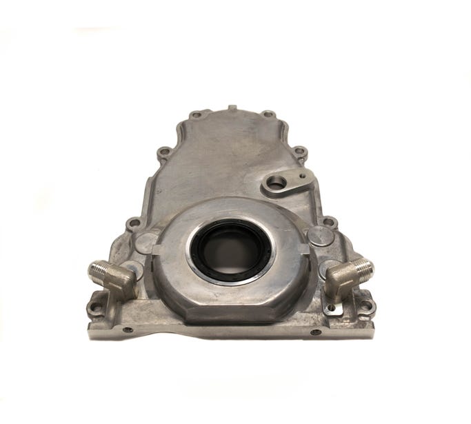 ICT Billet Timing Cover for Turbo - GEN 4 LS - 10AN Drain - 551595