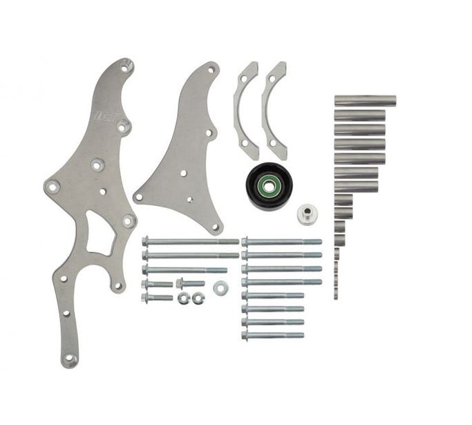 ICT Billet A/C & Power Steering Bracket Kit - for S10 Swaps - LS Truck/2010-15 Camaro Balancer - 551779-3