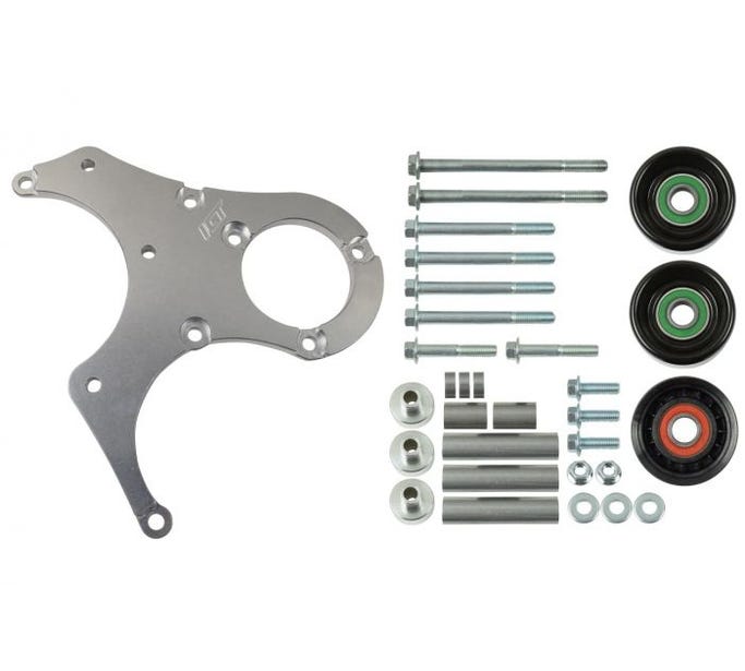 ICT Billet A/C & Power Steering Bracket Kit - for Foxbody Mustang - 98-02 Camaro/04-06 Gto Balancer - 551795-2