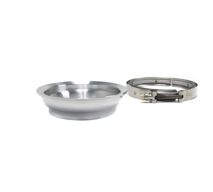 BTR 5" to 4" Aluminum Reducer Downpipe Flange - T6 - S400 - with Clamp