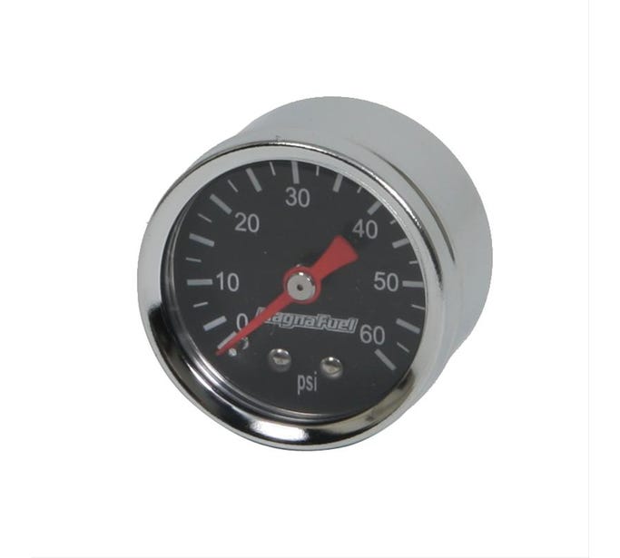 Magnafuel Fuel Pressure Gauge - 0-60 Psi - Black