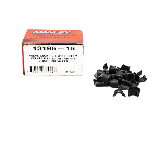 Manley Valve Lock Set - for .3110" Stem Valves - Use 10° Retainer - +.050" Installed Height