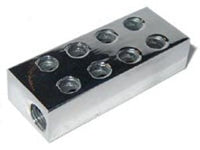 1/8 DIST BLK 2 IN-16 OUT - NOS Nitrous Distribution Block