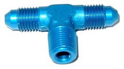 FLARE TEE-3AN X 1/8NPT BLUE - NOS Flare to Pipe T Fitting