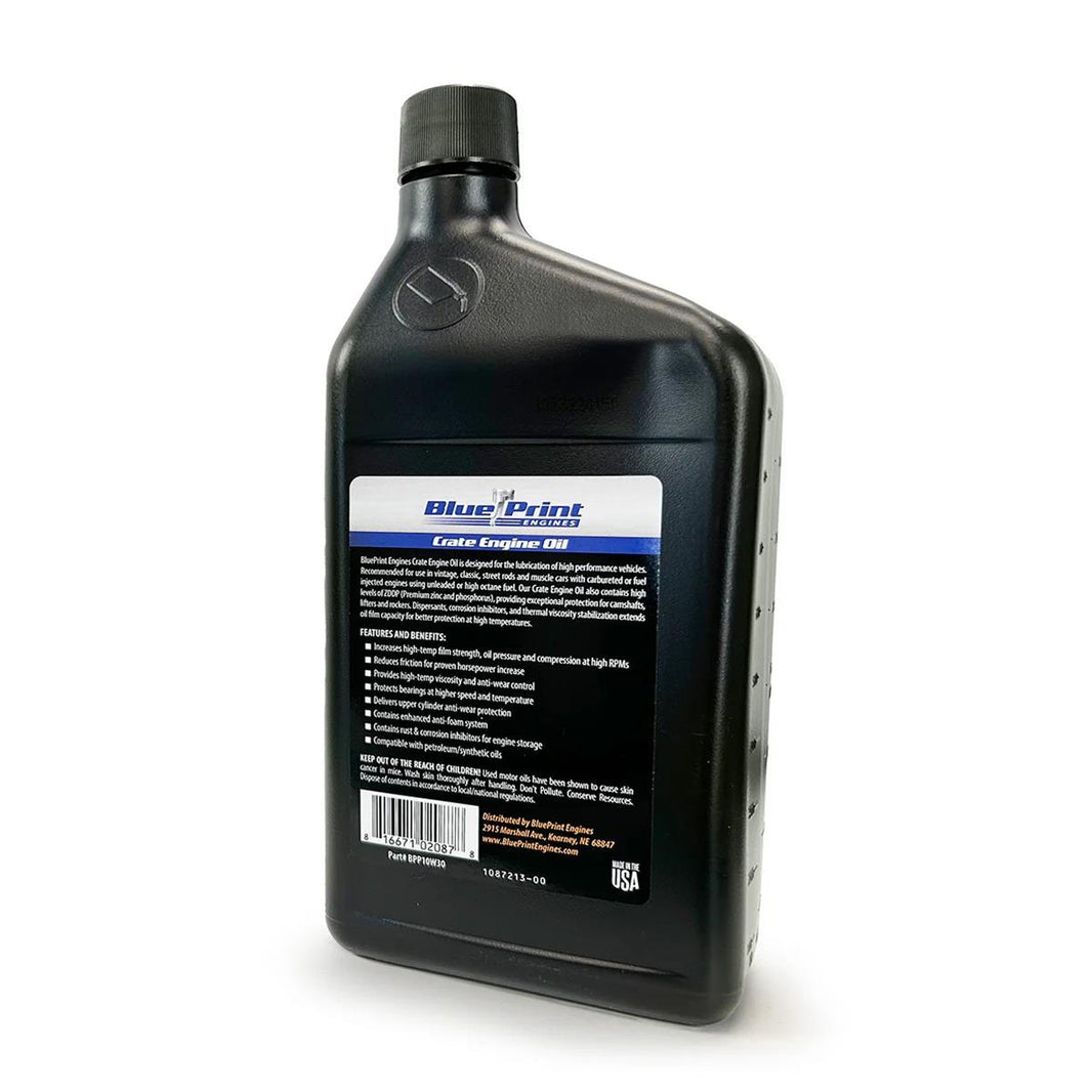 BluePrint 10W30 Engine Oil, Mineral, ZDDP Enhanced, 1 qt