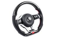 STEERING WHEEL, RED STITCHING, PADDLE SH - APR Steering Wheel - Carbon Fiber & Perforated Leather - MK7 GTI/GLI Red (For use with Paddles)