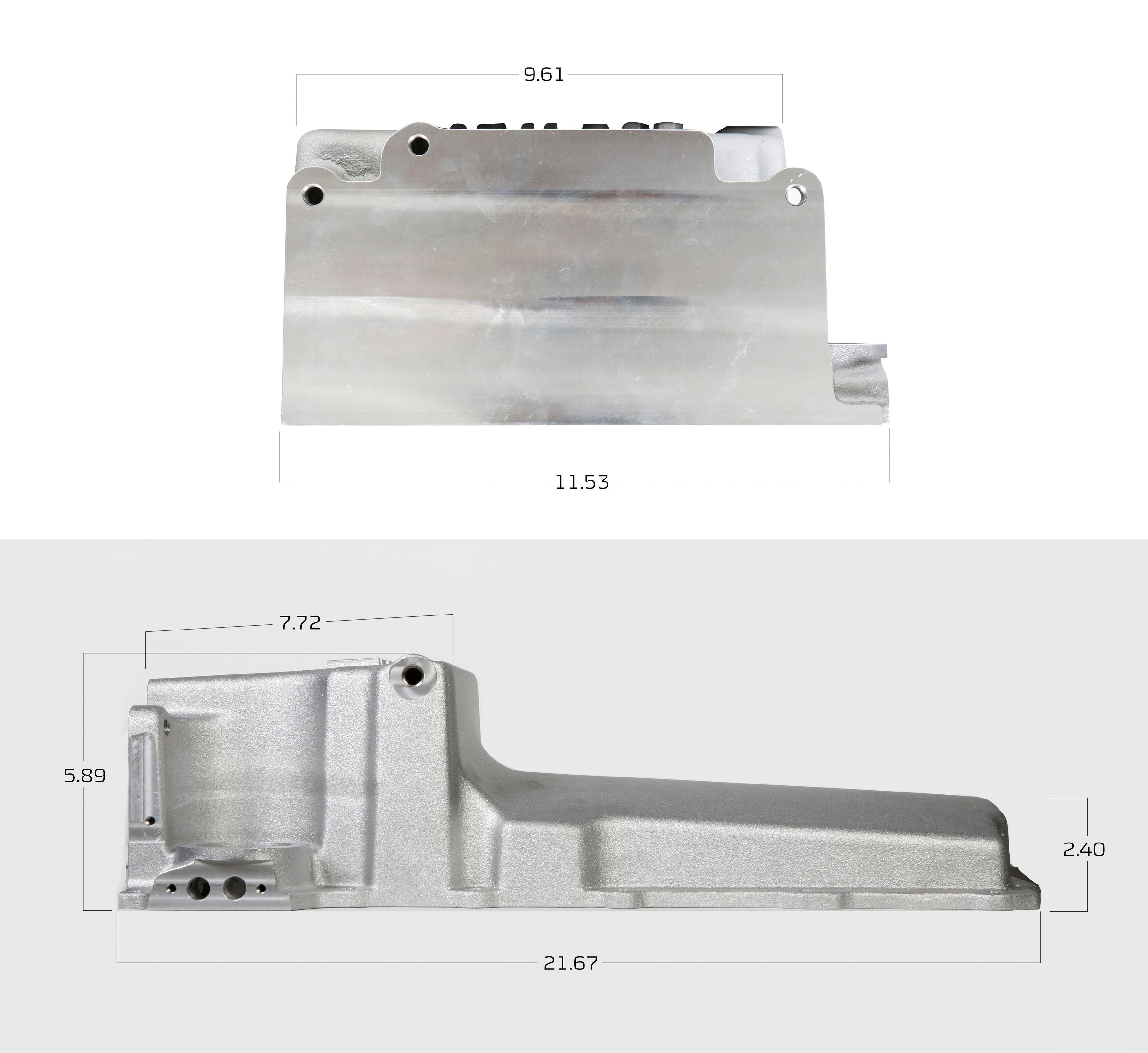 Holley GM LS Swap Oil Pan - Black - Photo - out of package Top