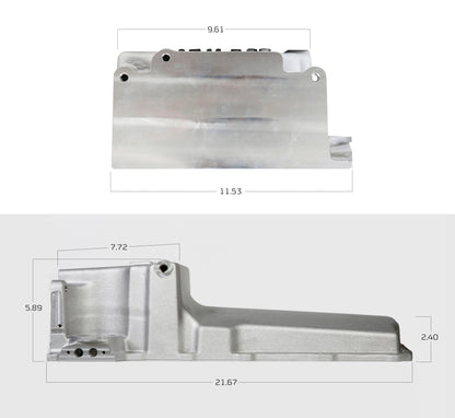 Holley GM LS Swap Oil Pan - Black - Photo - out of package Top