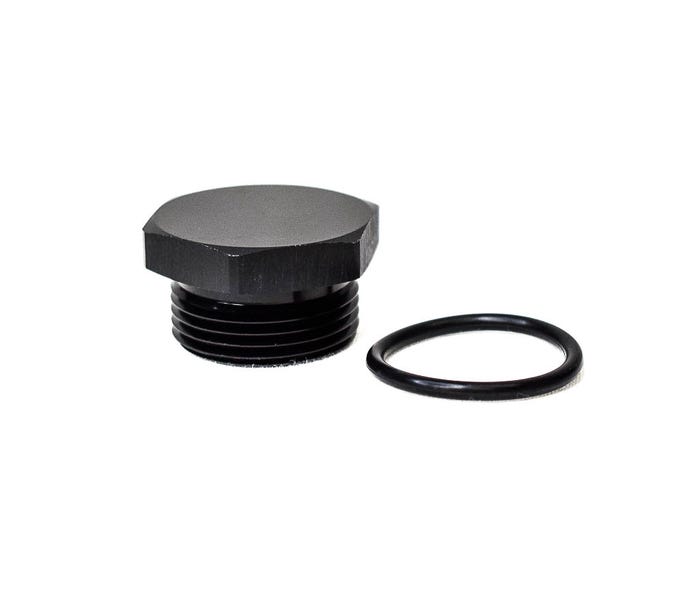 BTR ORB Port Plug - 16AN - Hex Head - Black