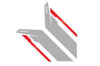 APR Sideburn Sticker-Silver/Re - APR Sideburns - Silver APR / Red Stripe