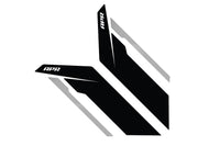 APR Sideburn Sticker-Black/Sil - APR Sideburns - Black APR / Silver Stripe