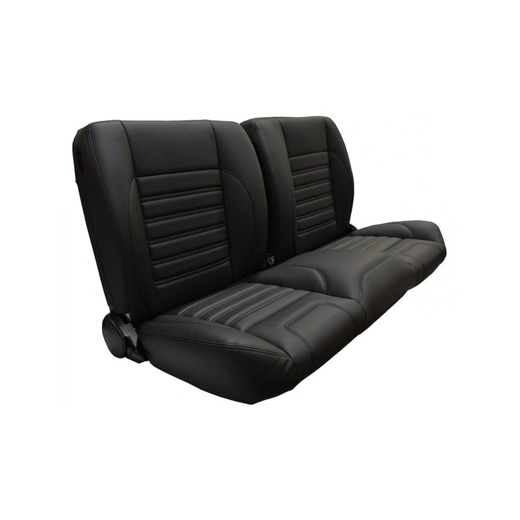 47-59 CHVY SPLIT SEAT-SPORT-BLK - Brothers Trucks Sport Split-Bench Seat - Black w/ Red Stitching