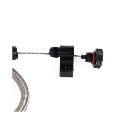 B&M Locking Auto Trans Dipstick & Tube - Billet Aluminum/Stainless Steel Braided - Photo - out of package Bottom