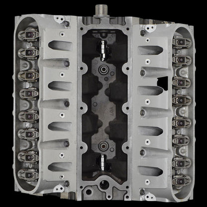 Metal engine block on a white background