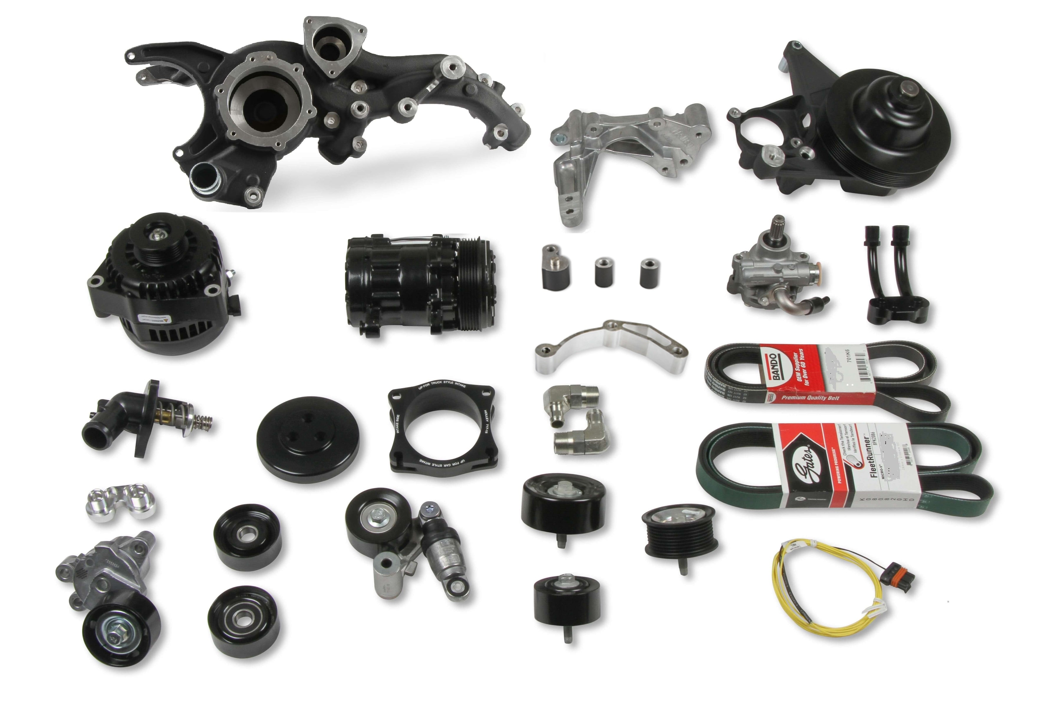 Holley Premium Mid-Mount Complete Accessory System - - Photo - out of package Left