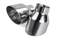 TIP KIT, SNGL WALL, 4" X 2.5", POLISH - APR Single-Walled 4" Slash-Cut Tips (Polished Silver) - Set of 2