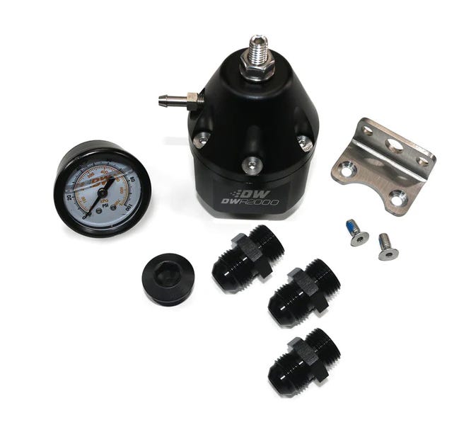 Deatschwerks Dwr2000 Afpr + Pressure Gauge + 10AN & 8AN Fittings